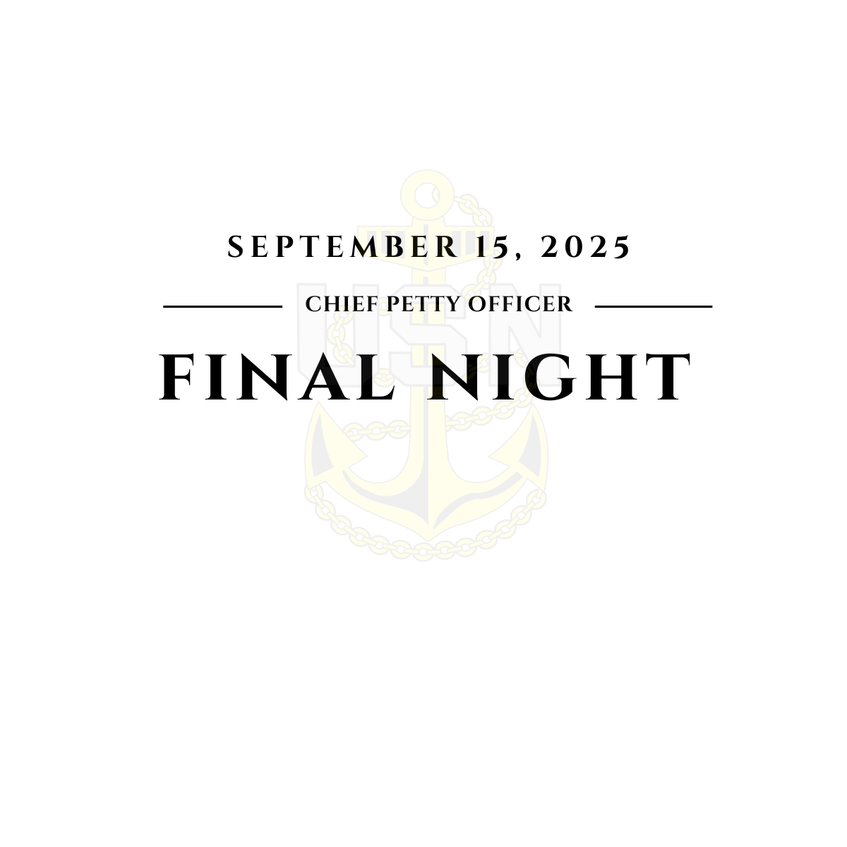 FINAL NIGHT ENTRY (TIERED)